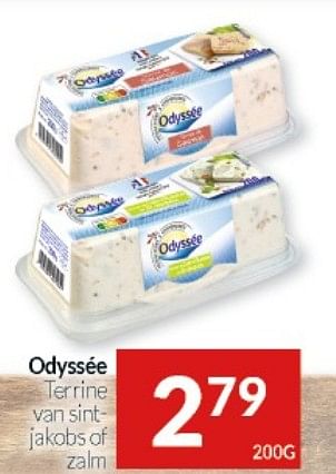 Promotions Odyssée terrine van sint-jakobs of zalm - Odyssee - Valide de 01/08/2021 à 31/08/2021 chez Intermarche