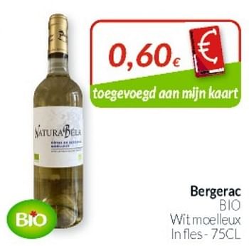 Promoties Bergerac bio wit moelleux - Witte wijnen - Geldig van 01/08/2021 tot 31/08/2021 bij Intermarche