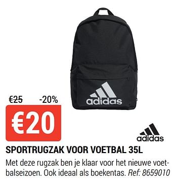 Promotions Sportrugzak voor voetbal - Adidas - Valide de 18/08/2021 à 12/09/2021 chez Decathlon