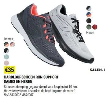 Promoties Hardloopschoen run support dames en heren - Kalenji - Geldig van 18/08/2021 tot 12/09/2021 bij Decathlon