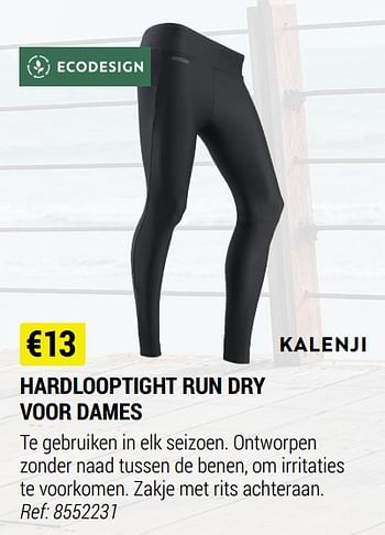 Promoties Hardlooptight run dry voor dames - Kalenji - Geldig van 18/08/2021 tot 12/09/2021 bij Decathlon