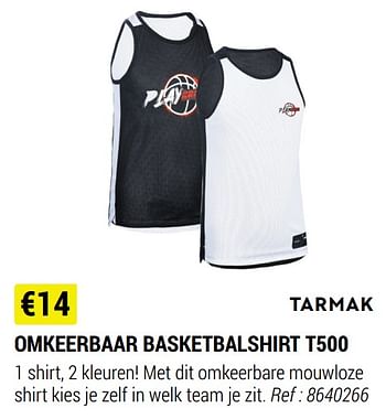 Promoties Omkeerbaar basketbalshirt t500 - Tarmak - Geldig van 18/08/2021 tot 12/09/2021 bij Decathlon