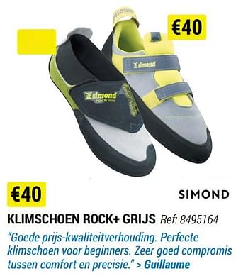 Promoties Klimschoen rock+ grijs - Simond - Geldig van 18/08/2021 tot 12/09/2021 bij Decathlon