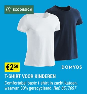Promoties T-shirt voor kinderen - Domyos - Geldig van 18/08/2021 tot 12/09/2021 bij Decathlon