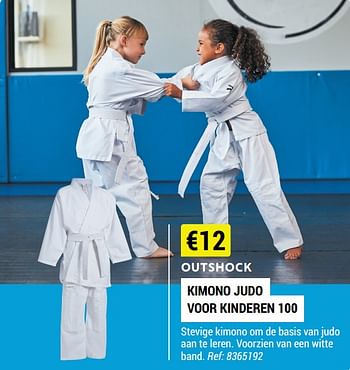 Promoties Kimono judo voor kinderen 100 - Outshock - Geldig van 18/08/2021 tot 12/09/2021 bij Decathlon