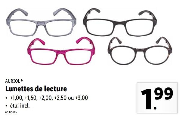 Auriol Lunettes de lecture En promotion chez Lidl