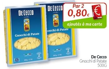Promoties De cecco gnocchi di patate - De Cecco - Geldig van 01/08/2021 tot 31/08/2021 bij Intermarche