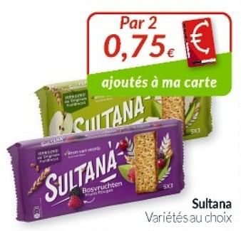Promoties Sultana variétés au chaix - Sultana - Geldig van 01/08/2021 tot 31/08/2021 bij Intermarche