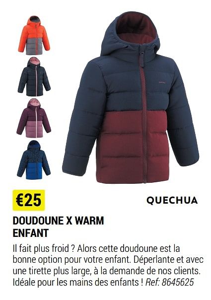 Quechua Doudoune x warm enfant En promotion chez Decathlon