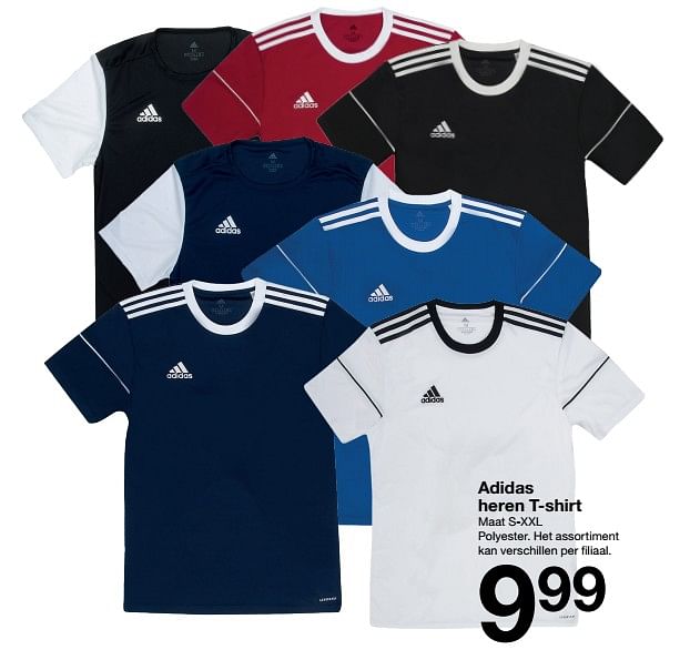 Huismerk Zeeman Adidas heren t shirt Promotie bij Zeeman