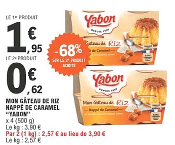 Yabon Mon Gateau De Riz Nappe De Caramel Yabon En Promotion Chez E Leclerc