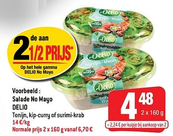 Promoties Salade no mayo delio - Delio - Geldig van 04/08/2021 tot 10/08/2021 bij Smatch