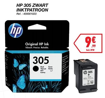 Promoties Hp 305 zwart inktpatroon - HP - Geldig van 02/08/2021 tot 14/08/2021 bij Bureau Vallee