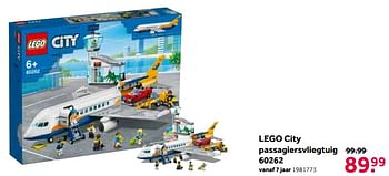 Promoties Lego city passagiersvliegtuig 60262 - Lego - Geldig van 01/08/2021 tot 15/08/2021 bij Intertoys