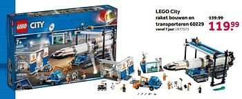 Promoties Lego city raket bouwen en transporteren 60229 - Lego - Geldig van 01/08/2021 tot 15/08/2021 bij Intertoys