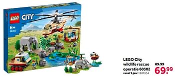 Promoties Lego city wildlife rescue operatie 60302 - Lego - Geldig van 01/08/2021 tot 15/08/2021 bij Intertoys