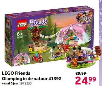 Promoties Lego friends glamping in de natuur 41392 - Lego - Geldig van 01/08/2021 tot 15/08/2021 bij Intertoys