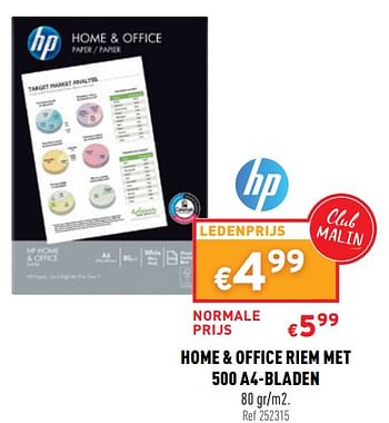 Promoties Home + office riem met 500 a4-bladen - HP - Geldig van 04/08/2021 tot 08/08/2021 bij Trafic