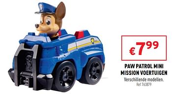 Promoties Paw patrol mini mission voertuigen - PAW  PATROL - Geldig van 04/08/2021 tot 08/08/2021 bij Trafic