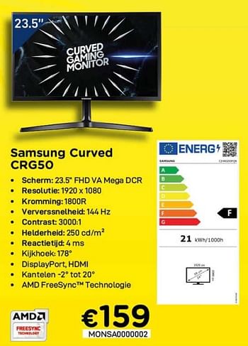 Promoties Samsung curved crg50 - Samsung - Geldig van 01/08/2021 tot 16/08/2021 bij Compudeals
