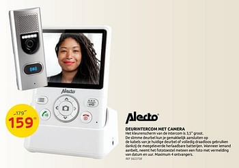 Promoties Alecto deurintercom met camera - Alecto - Geldig van 11/08/2021 tot 23/08/2021 bij Brico