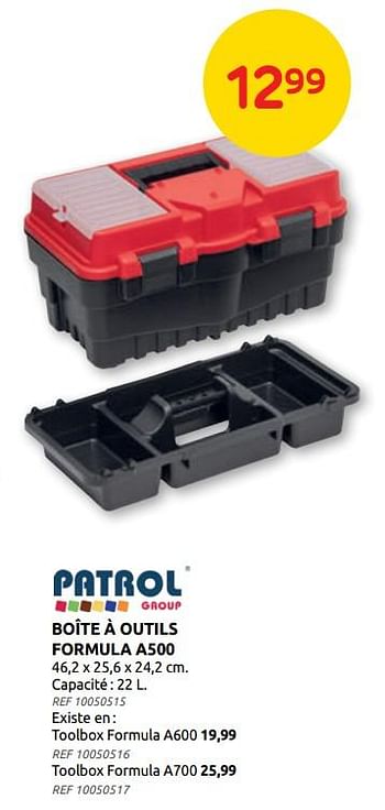 Promotions Boîte à outils formula a500 - Patrol - Valide de 11/08/2021 à 23/08/2021 chez Brico