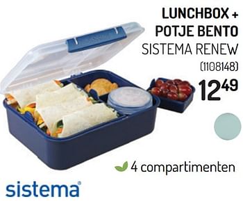 Promoties Lunchbox + potje bento sistema renew - Sistema - Geldig van 04/08/2021 tot 15/08/2021 bij Oh'Green