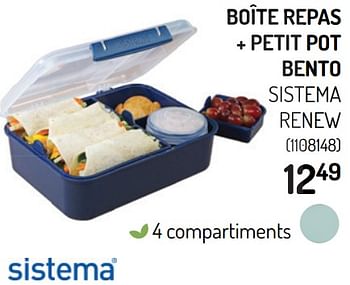 Promotions Boîte repas + petit pot bento sistema renew - Sistema - Valide de 04/08/2021 à 15/08/2021 chez Oh'Green