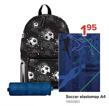 Promoties Soccer elastomap a4 - Huismerk - Euroshop - Geldig van 07/08/2021 tot 05/09/2021 bij Euro Shop