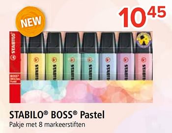 Promoties Stabilo boss pastel - Stabilo - Geldig van 07/08/2021 tot 05/09/2021 bij Euro Shop