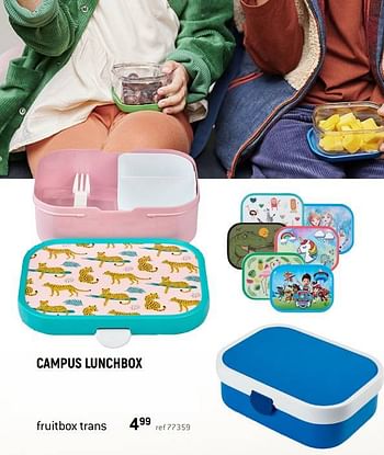 Promoties Campus lunchbox fruitbox trans - Campus - Geldig van 07/08/2021 tot 15/09/2021 bij Freetime