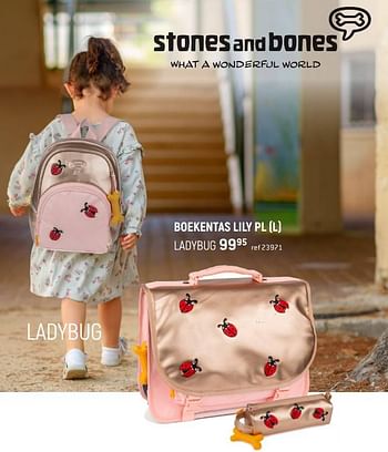 Promoties Boekentas lily pl l ladybug - Stones and Bones - Geldig van 07/08/2021 tot 15/09/2021 bij Freetime