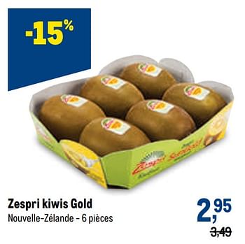 Promotions Zespri kiwis gold - Zespri - Valide de 11/08/2021 à 24/08/2021 chez Makro