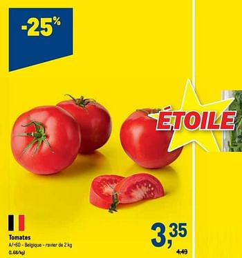 Promotions Tomates - Produit maison - Makro - Valide de 11/08/2021 à 24/08/2021 chez Makro