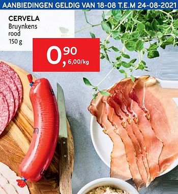 Promoties Cervela bruynkens rood - Bruynkens - Geldig van 18/08/2021 tot 24/08/2021 bij Alvo