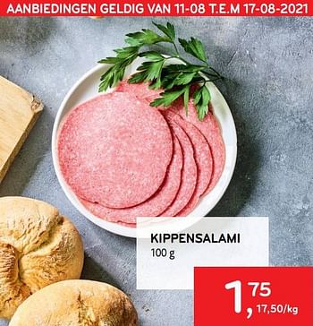 Promoties Kippensalami - Huismerk - Alvo - Geldig van 11/08/2021 tot 17/08/2021 bij Alvo
