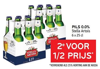 Siësta opvolger Versterker Stella Artois Pils 0.0% stella artois 2e voor 1-2 prijs - Promotie bij Alvo