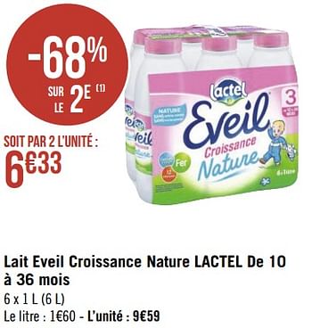 Lactel Lait Eveil Croissance Nature Lactel En Promotion Chez Geant Casino