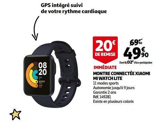 Xiaomi Montre connect e xiaomi mi watch lite En promotion chez