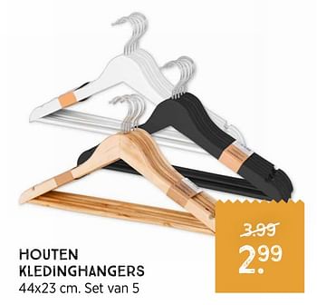 Promoties Houten kledinghangers - Huismerk - Xenos - Geldig van 09/08/2021 tot 22/08/2021 bij Xenos