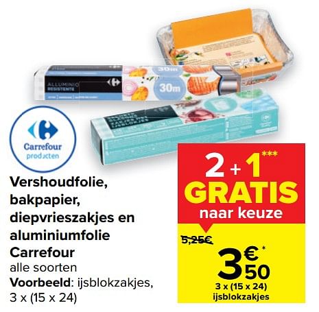 Ijsblokzakjes Huismerk Carrefour Carrefour Market Promoties Be