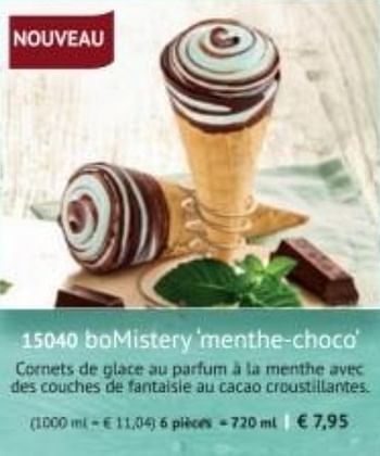 Promotions Bomistery munthe-choco - Produit maison - Bofrost - Valide de 05/07/2021 à 26/08/2021 chez Bofrost