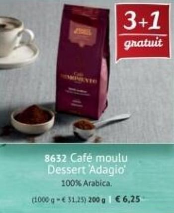 Promotions Café moulu dessert adagio - Balmani - Valide de 05/07/2021 à 26/08/2021 chez Bofrost