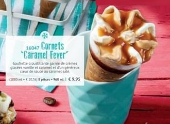 Promotions Cornets caramel fever - Produit maison - Bofrost - Valide de 05/07/2021 à 26/08/2021 chez Bofrost