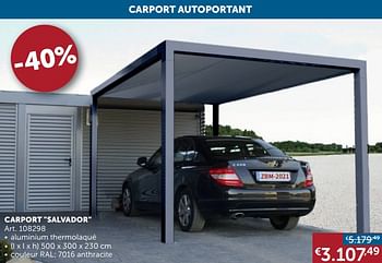 Promotions Carport salvador - Produit maison - Zelfbouwmarkt - Valide de 17/08/2021 à 20/09/2021 chez Zelfbouwmarkt