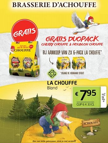 Promoties La chouffe blond - Brasserie d'Achouffe - Geldig van 13/08/2021 tot 26/08/2021 bij BelBev