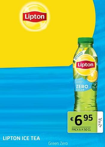 Promoties Lipton ice tea green zero - Lipton - Geldig van 13/08/2021 tot 26/08/2021 bij BelBev
