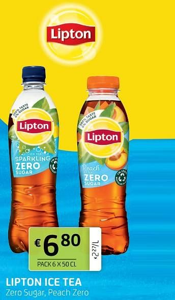 Promoties Lipton ice tea zero sugar, peach zero - Lipton - Geldig van 13/08/2021 tot 26/08/2021 bij BelBev