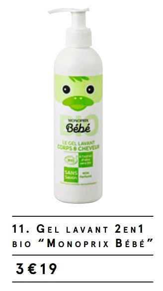 Produit Maison Monoprix Gel Lavant 2 En 1 Bio Monoprix Bebe En Promotion Chez Monoprix