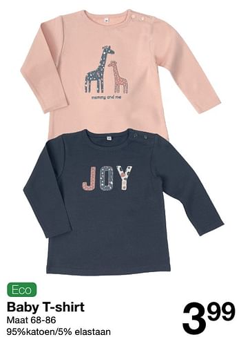 Promoties Baby t-shirt - Huismerk - Zeeman  - Geldig van 14/08/2021 tot 20/08/2021 bij Zeeman